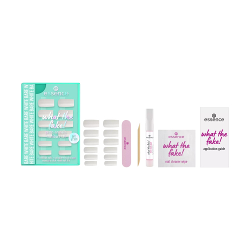 essence - Uñas postizas press-on What the Fake! - 04: Bare White