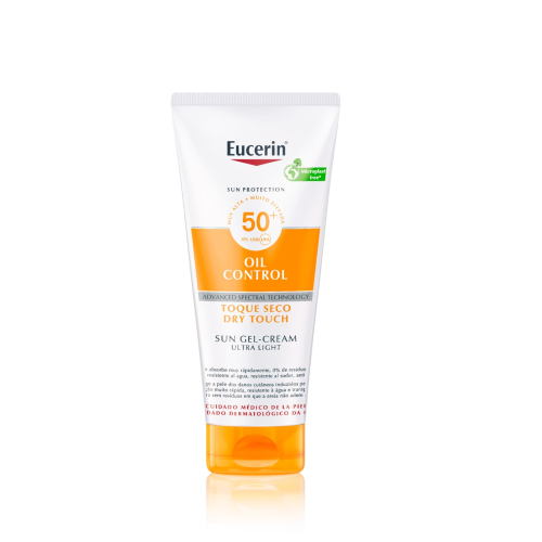 Eucerin - Crema de protección solar corporal Sensitive Protect SPF50 Oil Control - Toque seco