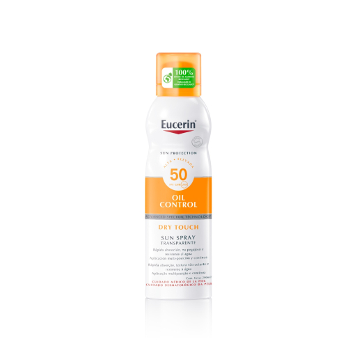 Eucerin - Protector solar corporal en spray Oil Control SPF50 - Toque seco