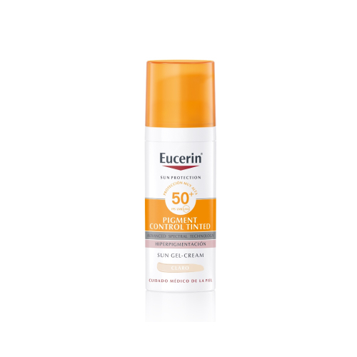 Eucerin - Protector solar fluido con color SPF50+ Pigment Control - Claro