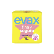 Evax - Compresas normal alas Fina y Segura - 12 unidades