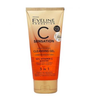 Eveline Cosmetics - Gel limpiador facial revitalizante C Sensation - Pieles mixtas y grasas