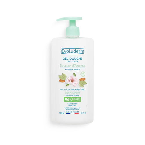 Evoluderm - Gel de ducha suave - Douceur d'Amande - 1000ml