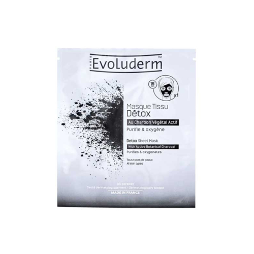 Evoluderm - Mascarilla facial detox - Carbón vegetal activo