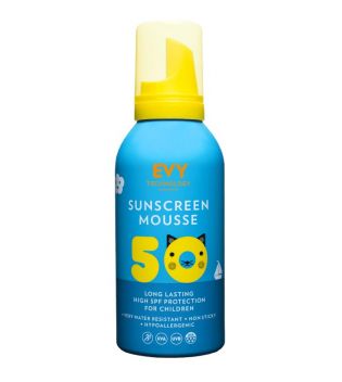 Evy Technology - Protector solar para niños Sunscreen Mousse SPF 50 150ml