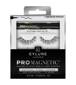 Eylure - Pestañas postizas magnéticas con eyeliner Pro Magnetic - Fluttery Light 117