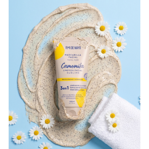 Flor de Mayo - Mascarilla facial 3 en 1 Camomila