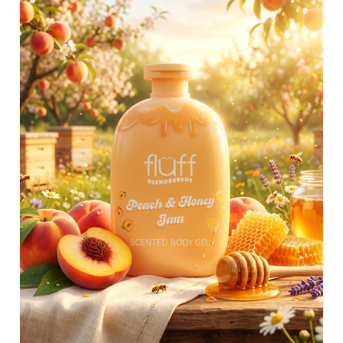 Fluff - *Blend & Scent* - Gel de ducha - Peach & Honey Jam