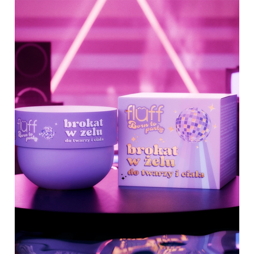 Fluff - *Born to Party* - Gel facial y corporal con purpurina