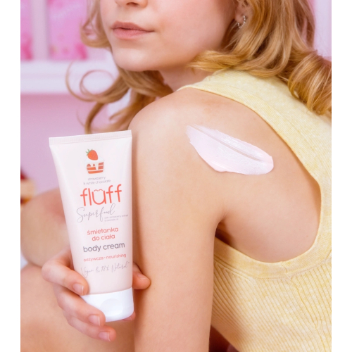 Fluff - Crema corporal Superfood - Fresas y chocolate blanco