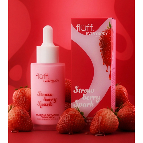 Fluff - *Everybody London x Fluff* - Leche facial con purpurina Strawberry Spark