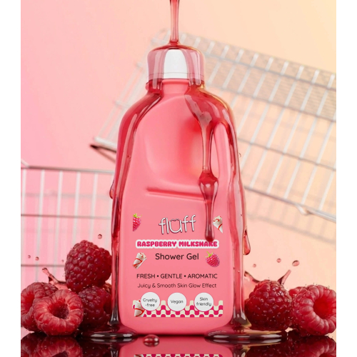 Fluff - Gel de ducha suave - Raspberry Milkshake