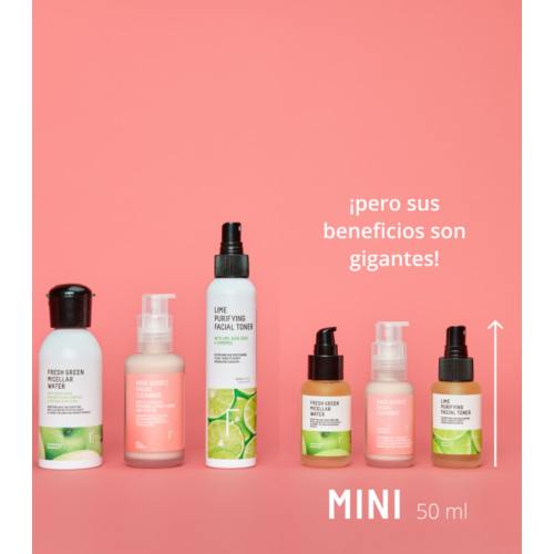 Freshly Cosmetics - Set de limpieza facial formato viaje Mini Cleanser Trio