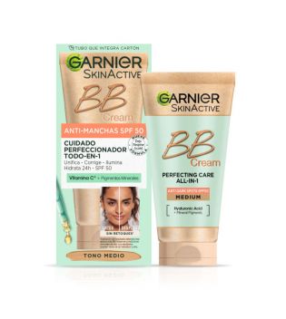 Garnier - BB Cream anti-manchas SPF 50 - Tono medio