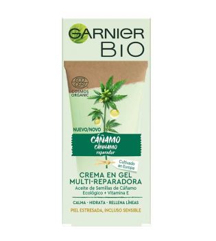 Garnier BIO - Gel hidratante multi-reparador con aceite de cáñamo