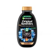 Garnier - Champú Equilibrante Carbón Magnético y Aceite de Semilla negra Original Remedies 300 ml - Raíces grasas, puntas secas