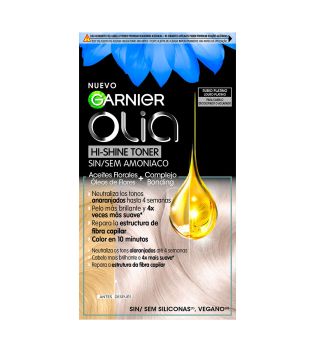 Garnier - Coloración Olia Hi-Shine Toner para cabello decolorado o aclarado - Rubio Platino