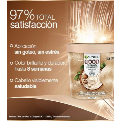 Garnier - Coloración permanente sin amoniaco Good - 9.1: Rubio Vainilla