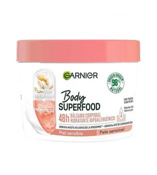 Garnier - Crema corporal hipoalegénica Body Superfood - Leche de avena: Piel sensible