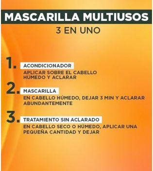 Garnier - Mascarilla 3 en 1 Fructis Hair Food - Papaya: Cabello dañado