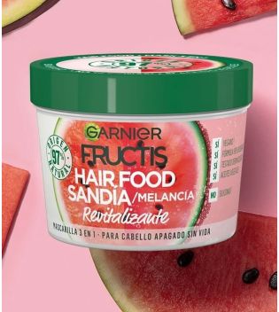 Garnier - Mascarilla 3 en 1 Fructis Hair Food - Sandía: Cabello apagado
