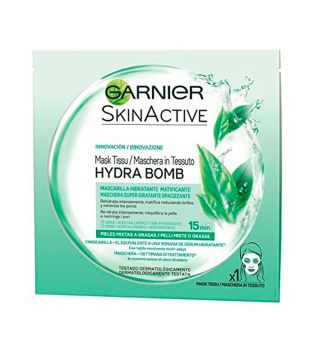 Garnier -  Mascarilla Tissue Mask Hydra Bomb - Pieles mixtas a grasas