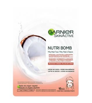 Garnier -  Mascarilla Facial nutritiva e iluminadora Nutri Bomb - Leche de coco