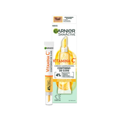 Garnier - *Skin Active* - Crema iluminadora para contorno de ojos Vitamina C