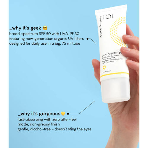 Geek & Gorgeous - Protector solar facial Zero Peel SPF 50