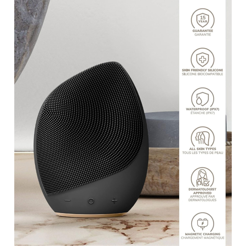 GESKE - Cepillo limpiador y masajeador facial Sonic 5 en 1 - Black Gold