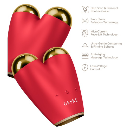 GESKE - *I love myself* - Masajeador Microcurrent Face-Lifter 6 In 1 - Red