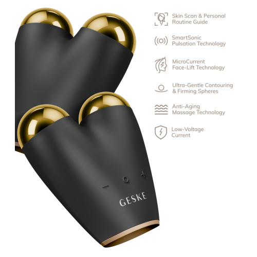 GESKE - Masajeador Microcurrent Face-Lifter 6 In 1 - Black Gold