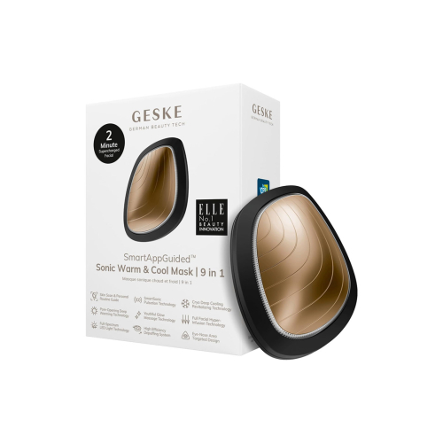 GESKE - Mascarilla facial Sonic Warm & Cool 9 en 1 - Black Gold