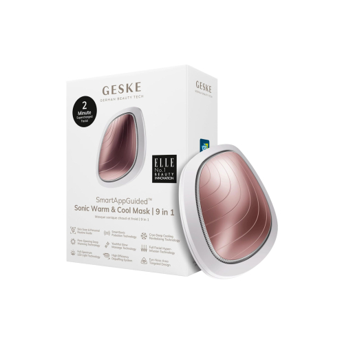 GESKE - Mascarilla facial Sonic Warm & Cool 9 en 1 - White Rose Gold