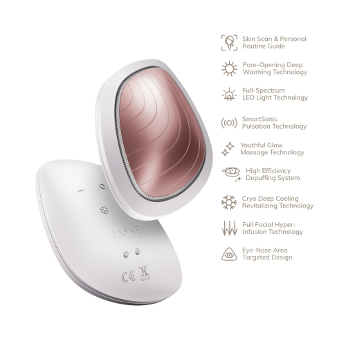 GESKE - Mascarilla facial Sonic Warm & Cool 9 en 1 - White Rose Gold