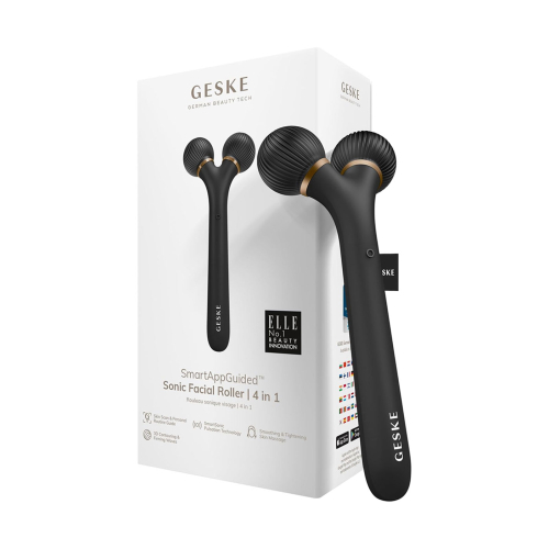 GESKE - Rodillo facial sónico 4 en 1 - Black Gold