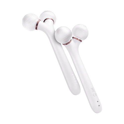 GESKE - Rodillo facial sónico 4 en 1 - White Rose Gold