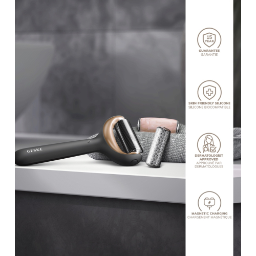 GESKE - Rodillo facial y corporal con microagujas 9 en 1 - Black Gold
