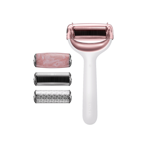 GESKE - Rodillo facial y corporal con microagujas 9 en 1 - White Rose Gold