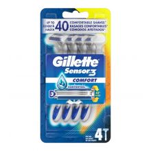 Gillette - Cuchillas de afeitar desechables Sensor 3 Comfort