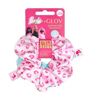 GLOV - *Barbie* - Pack de 2 coleteros scrunchie - Talla M