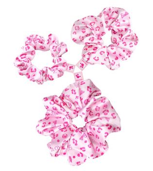 GLOV - *Barbie* - Pack de 3 coleteros scrunchie - Pink Panther