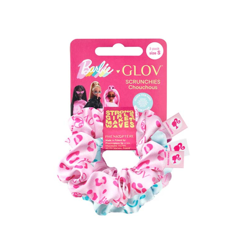 GLOV - *Barbie* - Pack de 3 coleteros scrunchie - Talla S
