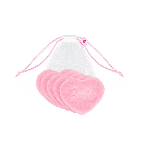 GLOV - *Barbie* - Set de discos desmaquillantes reutilizables Heart shaped