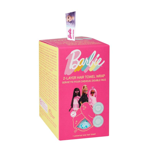 GLOV - *Barbie* - Toalla turbante de satén y tela - Blue Panther