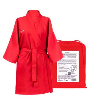 GLOV - Bata de toalla ultra absorbente Kimono Style - Red