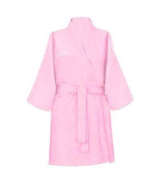 GLOV - Bata de toalla ultra absorbente Kimono Style - Rosa