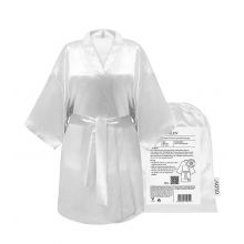 GLOV - Bata satén Kimono Style - Blanca