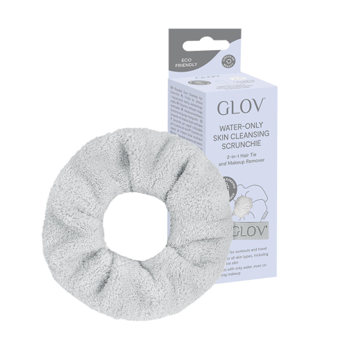 GLOV - Limpiador y coletero scrunchie Skin Cleansing - Silver Stone