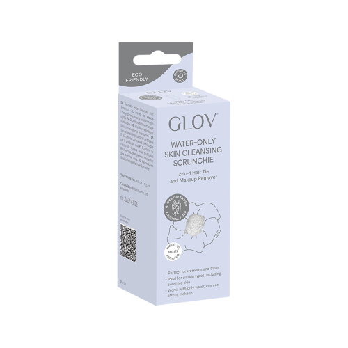 GLOV - Limpiador y coletero scrunchie Skin Cleansing - Silver Stone